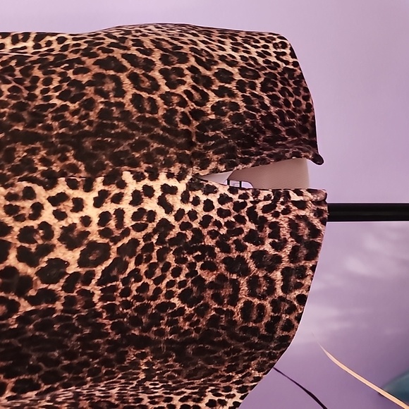 Michael Kors Animal Print Cardigan Sweater Top, Size Large - Picture 6 of 13